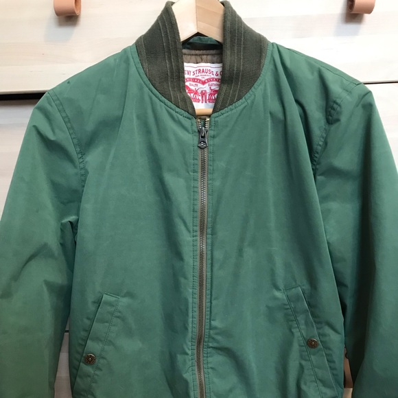 Levis Bomber Jacket Army Green Mens Xs 